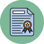 Diploma Line Filled Circle Icon Diploma Line Filled Circle Icon